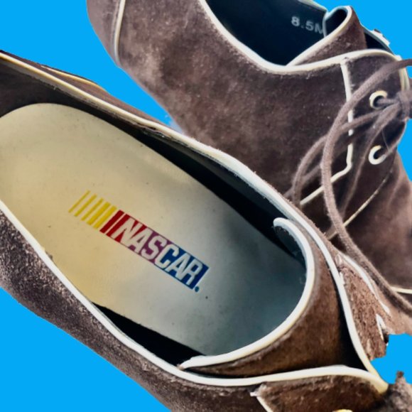 NASCAR Official Shoe Brown Suede Wedge Lace-Up - Picture 9 of 13